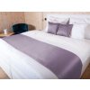 Biante Saténový prehoz/behúň na posteľ Satén LUX-L043 Fialová lila 50x200 cm
