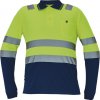 Cerva Leon Pánska HI-VIS polokošeľa žltá/navy M