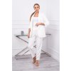 Fashionweek talianska súprava elegantného saka s nohavicami K80172B biela