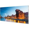 Nástenný panel Rieka noc Gdańsk Staré Mesto 100x50 cm Nástenný panel Rieka noc Gdańsk Staré Mesto 100x50 cm