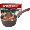 MagicHome Rajnica Black Marble Line so sklenenou pokrievkou 16 cm MagicHome Rajnica Black Marble Line so sklenenou pokrievkou 16 cm