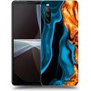 Picasee silikónový čierny obal pre Sony Xperia 10 III - Gold blue Picasee silikónový čierny obal pre Sony Xperia 10 III - Gold blue