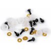 Oči glitrové s poistkou Ø10 mm - 10 sada 2 (29) zlatá Oči glitrové s poistkou Ø10 mm - 10 sada 2 (29) zlatá