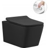 CERANO - WC závesné Forte, Rimless + Slim/UF sedátko - čierna matná - 51x36 cm CER-538750 CERANO - WC závesné Forte, Rimless + Slim/UF sedátko - čierna matná - 51x36 cm CER-538750