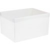 Darčeková krabica s priehľadným vekom 350x250x200/35 mm, biela Darčeková krabica s priehľadným vekom 350x250x200/35 mm, biela