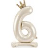 PartyDeco Samostojaci fóliový balón 6 - Satin cream 84 cm PartyDeco Samostojaci fóliový balón 6 - Satin cream 84 cm