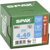 SPAX R 88091 Senkkopf T-STAR 1197000400453 skrutka do dreva 4 mm 45 mm T-STAR plus nerezová ocel A2 200 ks; 1197000400453 SPAX R 88091 Senkkopf T-STAR 1197000400453 skrutka do dreva 4 mm 45 mm T-STAR plus nerezová ocel A2 200 ks; 1197000400453