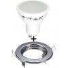 LED žiarovka V-TAC GU10 7W 500lm PAR16 + RÁMIK CHRÓMOVÝ Farba svetla: studená (6000K) LED žiarovka V-TAC GU10 7W 500lm PAR16 + RÁMIK CHRÓMOVÝ Farba svetla: studená (6000K)