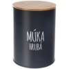 Dóza plech/bambus pr. 13 cm Múka hrubá BLACK SK Dóza plech/bambus pr. 13 cm Múka hrubá BLACK SK