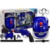 LEAN TOYS Policajná sada s príslušenstvom s prilbou modro-čierna LEAN TOYS Policajná sada s príslušenstvom s prilbou modro-čierna