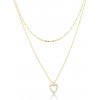 JVD Pozlátený dvojitý náhrdelník Srdce so zirkónmi SVLN0637X61GO45 JVD Pozlátený dvojitý náhrdelník Srdce so zirkónmi SVLN0637X61GO45