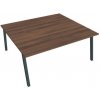 Pracovný stôl UNI A, 180x75,5x160 cm, orech/čierna Pracovný stôl UNI A, 180x75,5x160 cm, orech/čierna