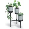 Prosperplast Kovový kvetináč sivý 49 x 54 x 80 cm