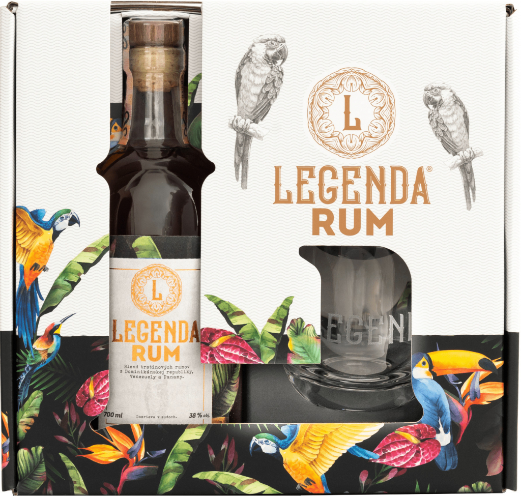 Legenda Rum 38% 0,7 l (dárčekové balenie 1 pohár)