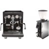 ECM Synchronika, black, dark walnut + Stone Espresso Pebble, chrome ECM Synchronika, black, dark walnut + Stone Espresso Pebble, chrome