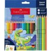 Pastelky Faber-Castell Colour Grip set 18+6 Neon a Metallic - Dino Pastelky Faber-Castell Colour Grip set 18+6 Neon a Metallic - Dino