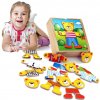 Viga Toys VIGA Drevené puzzle Vzdelávacie obliekanie medvedíka chlapca Viga Toys VIGA Drevené puzzle Vzdelávacie obliekanie medvedíka chlapca