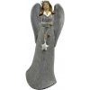 Soška anjel sivý s bielou hviezdou 16,5cm Soška anjel sivý s bielou hviezdou 16,5cm