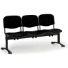 Čalúnená lavica do čakární VIVA, 3-sedadlo, čierna, čierne nohy Čalúnená lavica do čakární VIVA, 3-sedadlo, čierna, čierne nohy