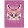 HERLITZ Zošit Flex Wild Animals A4 linajkový štvorčekový PP rys