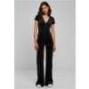 Women's velvet jumpsuit in black color čierna Women's velvet jumpsuit in black color čierna
