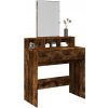 vidaXL Toaletný stolík so zrkadlom dymový dub 80x41x144,5 cm vidaXL Toaletný stolík so zrkadlom dymový dub 80x41x144,5 cm