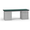 Pracovný stôl do dielne G8, 2100 x 750 x 800 mm, 1x skrinka, 1x kontejner, 6 zásuviek, sivá Pracovný stôl do dielne G8, 2100 x 750 x 800 mm, 1x skrinka, 1x kontejner, 6 zásuviek, sivá