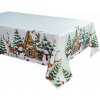 Elegantný biely vianočný obrus so zimnou krajinou – dostupný vo viacerých rozmeroch Šírka: 130 cm | Dĺžka: 180 cm Elegantný biely vianočný obrus so zimnou krajinou – dostupný vo viacerých rozmeroch Šírka: 130 cm | Dĺžka: 180 cm