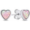 Brilio Silver Nežné strieborné náušnice Srdiečka so syntetickými opálmi EA610WP Brilio Silver Nežné strieborné náušnice Srdiečka so syntetickými opálmi EA610WP