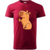 Kapybara s palcom hore - Klasické pánske tričko vyššej gramáže - XL ( Marlboro červená ) Kapybara s palcom hore - Klasické pánske tričko vyššej gramáže - XL ( Marlboro červená )