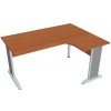 Hobis Pracovný stôl Cross, ergo, ľavý, 160x75,5x120 cm, čerešňa/kov Hobis Pracovný stôl Cross, ergo, ľavý, 160x75,5x120 cm, čerešňa/kov