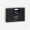 Hahnemühle skicár BLACK BOOK špirálová väzba 250 gsm 30 listov A5 LANDSCAPE