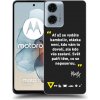 Picasee silikónový čierny obal pre Motorola Moto G24 - Kazma - SVĚT PATŘÍ TĚM, CO SE NEPOSEROU Picasee silikónový čierny obal pre Motorola Moto G24 - Kazma - SVĚT PATŘÍ TĚM, CO SE NEPOSEROU