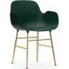 Normann Copenhagen Stolička Form Armchair – zelená/mosadzná Normann Copenhagen Stolička Form Armchair – zelená/mosadzná