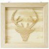 Drevený závesný rám - obraz s jeleňom 20,5cm Drevený závesný rám - obraz s jeleňom 20,5cm