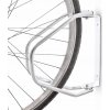 Držiak na 1 bicykel na stenu, jednostupňový, strieborný, SKLADACÍ