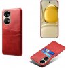 Kožený kryt CARD na Huawei P50 - Červená Kožený kryt CARD na Huawei P50 - Červená