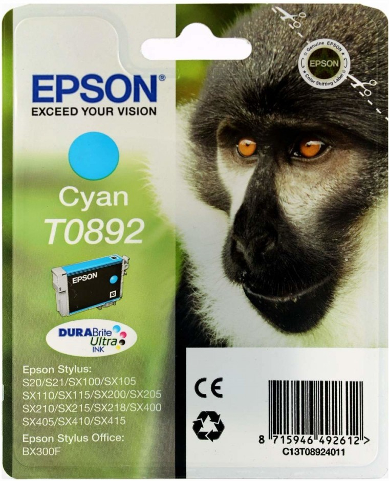 Epson T0892 Cyan - originálny