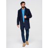 Ombre Men's double-breasted coat with decorative buttons - indigo čierna XXL Ombre 5902228904588 Ombre Men's double-breasted coat with decorative buttons - indigo čierna XXL Ombre 5902228904588