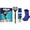 Darčeková sada Gillette Mach3 Holiaci strojček, Gél na holenie 200ml + ponožky Darčeková sada Gillette Mach3 Holiaci strojček, Gél na holenie 200ml + ponožky