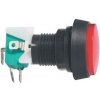 Panelový mikrospínač ON-(ON) 250V/10A červený Panelový mikrospínač ON-(ON) 250V/10A červený