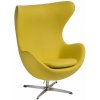 Nábytek PEGAS Křeslo Vejce kašmír světle žluté 44 Premium Nábytek PEGAS Křeslo Vejce kašmír světle žluté 44 Premium