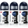 Nivea Men 3x NIVEA MEN Invisible Black & White antiperspirant roll-on pre mužov 50 ml kozmetická sada Nivea Men 3x NIVEA MEN Invisible Black & White antiperspirant roll-on pre mužov 50 ml kozmetická sada