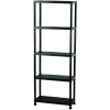 Igotrend Regál plast 80 × 30 × 180 cm, čierny, 5 políc Igotrend Regál plast 80 × 30 × 180 cm, čierny, 5 políc