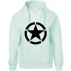 Army hvězda Oversized mikina dámská Moon kratšia + širšia Frost