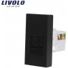 CB Elektro Zásuvka dátová RJ-45, polmodul, čierna (LIVOLO) CB Elektro Zásuvka dátová RJ-45, polmodul, čierna (LIVOLO)