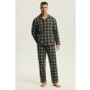 Pánske flanelové pyžamo Henderson 43460 Orech Pánske flanelové pyžamo Henderson 43460 Orech