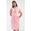 Vienetta Dámska materská nočná košeľa Žirafy: lososová XL Vienetta Dámska materská nočná košeľa Žirafy: lososová XL