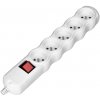 5-zásuvkový rozdeľovač s vypínačom, biely 5-zásuvkový rozdeľovač s vypínačom, biely