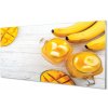 Sklenený obklad do kuchyne Mango banán smoothie 100x50 cm Sklenený obklad do kuchyne Mango banán smoothie 100x50 cm